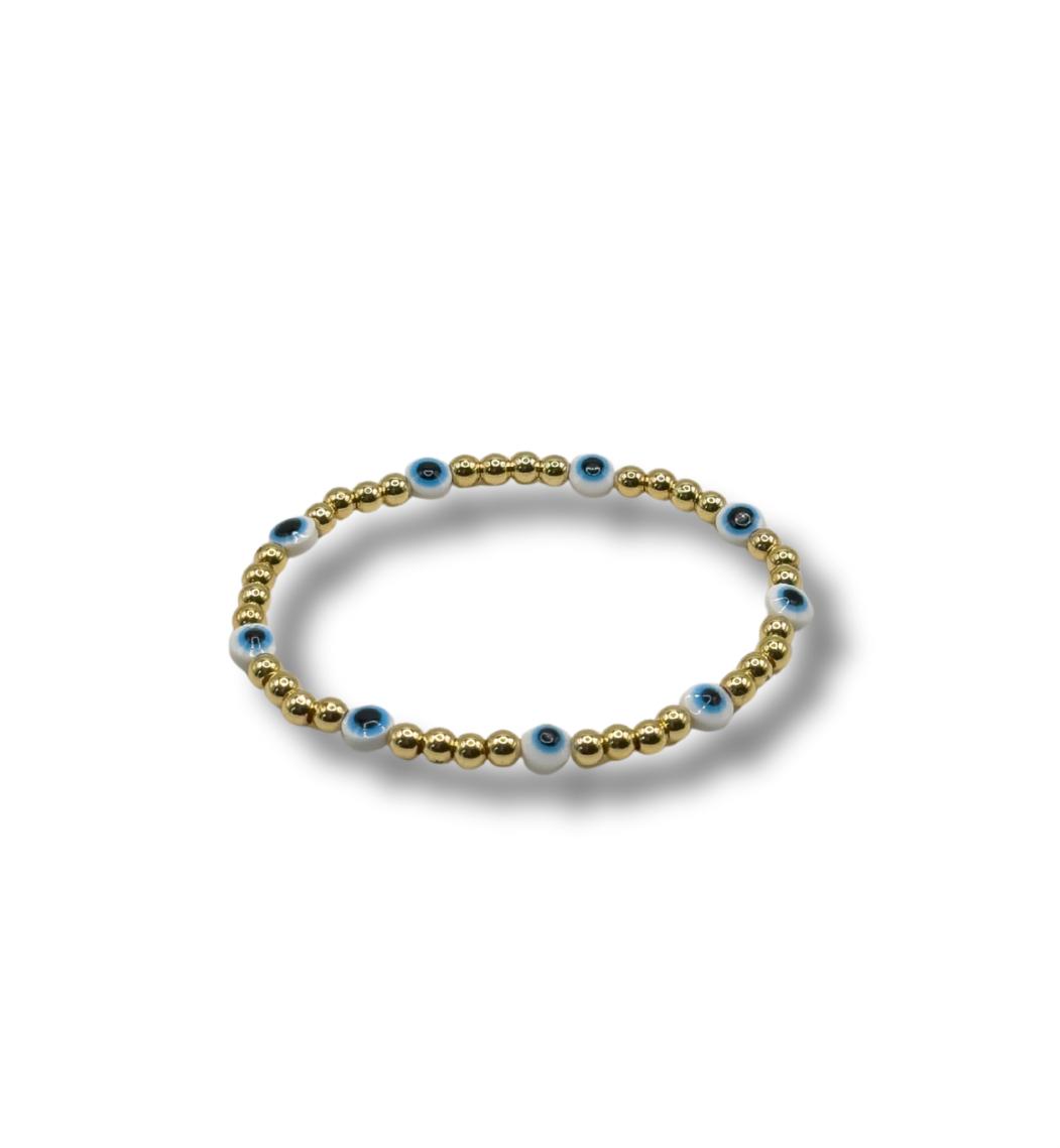 White Evil Eye Bracelet