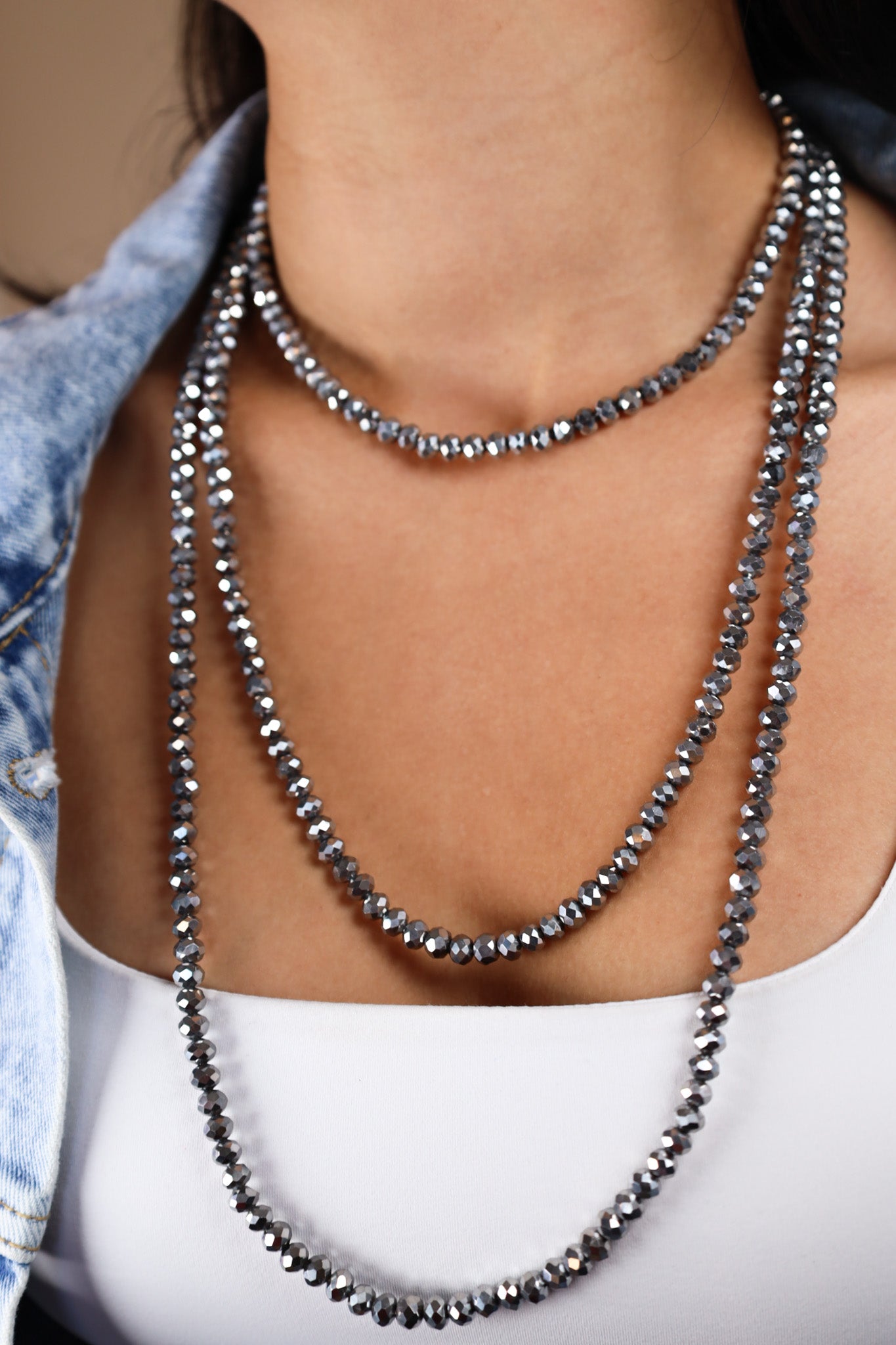 Silver Crystalline Necklace