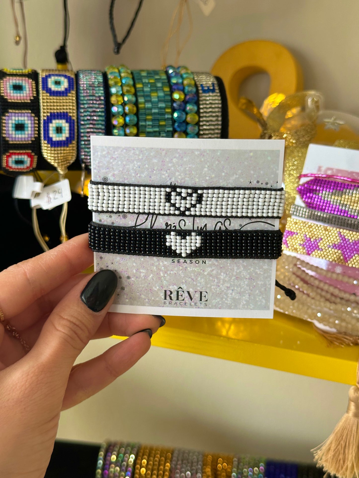 Black/white matching bracelets
