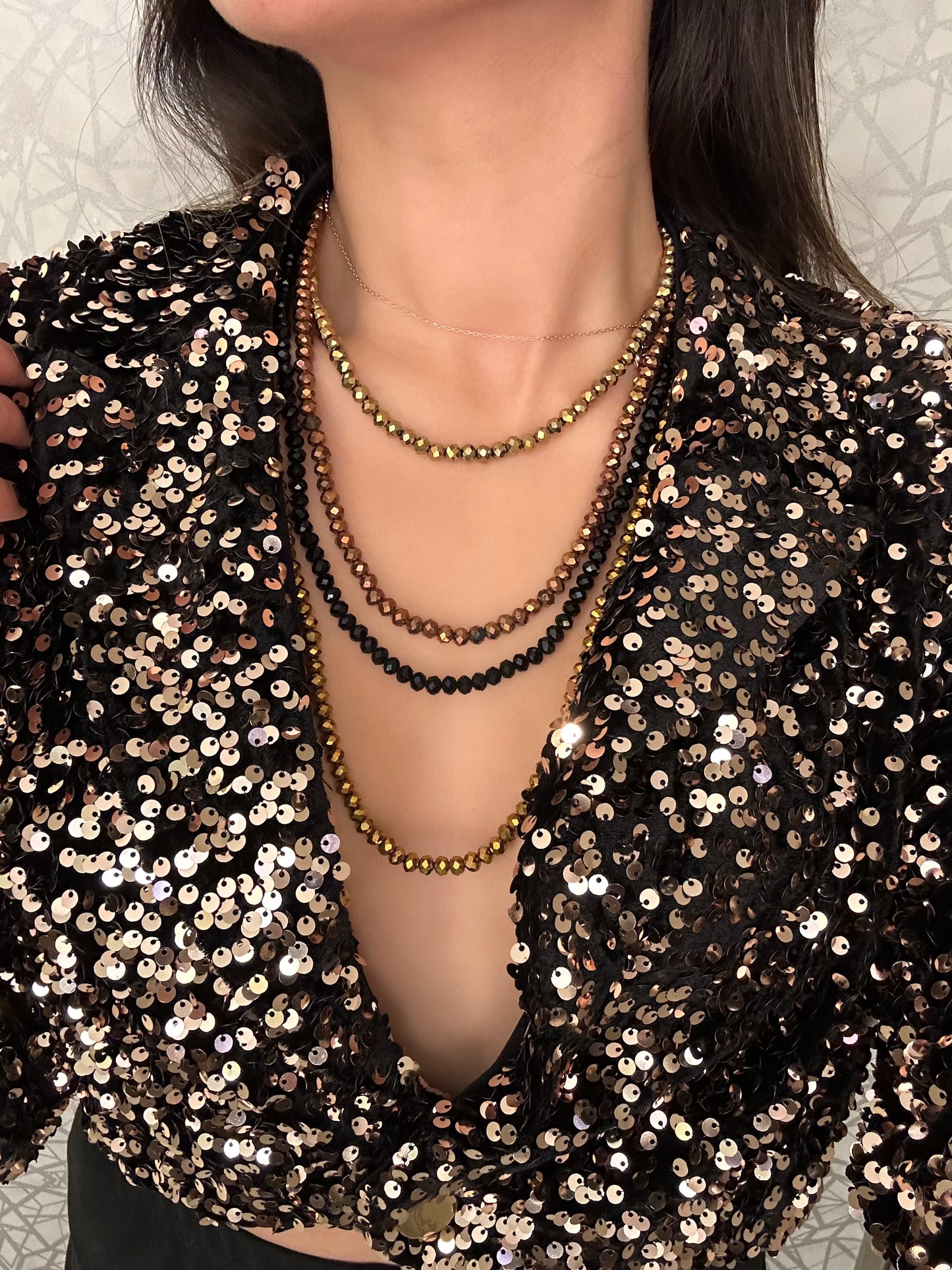 Black Crystalline Necklace