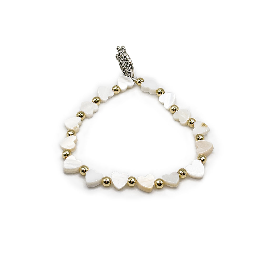 Luminous pearl heart