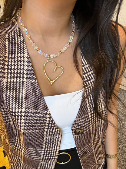 Aurora Crystal Heart Necklace