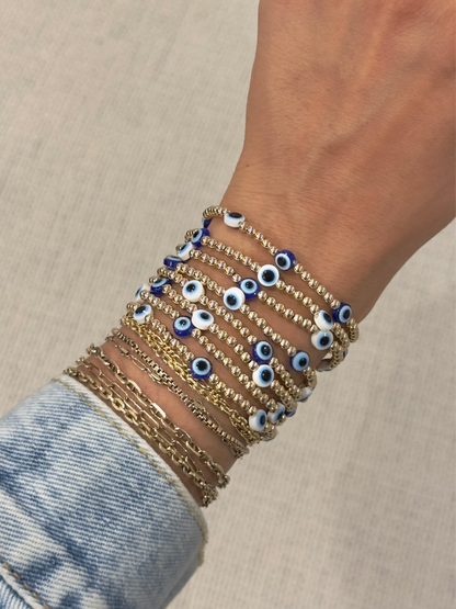 Gold Beaded Evil Eye