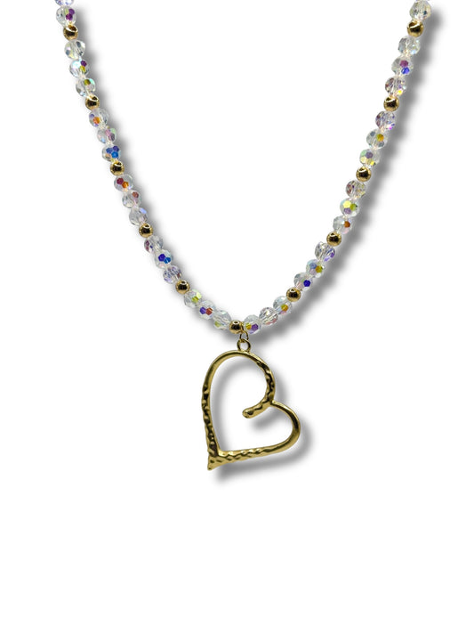 Aurora Crystal Heart Necklace