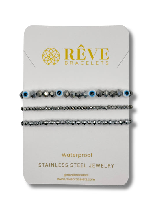 EVERYDAY BRACELET STACK IN SILVER