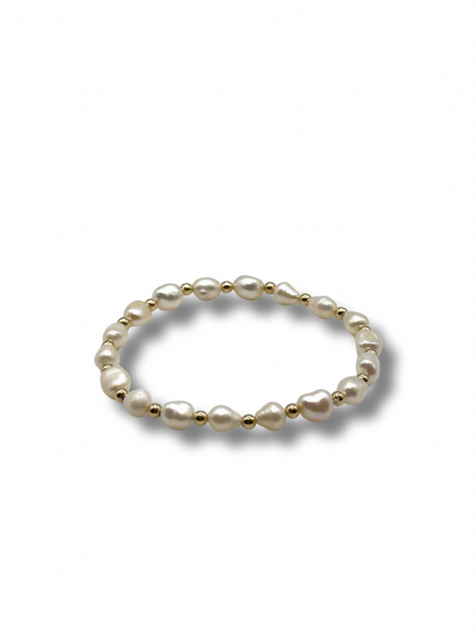 Pearl Gold Beaded Bracelet