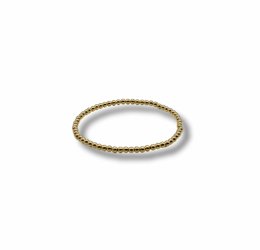 2MM Gold Beaded Bracelet
