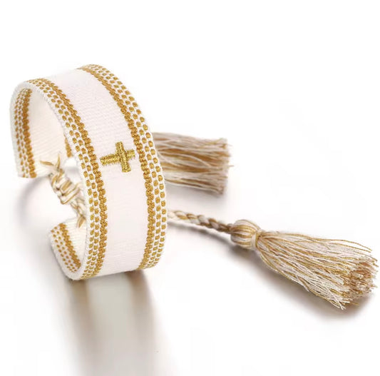 Woven Cross Bracelet