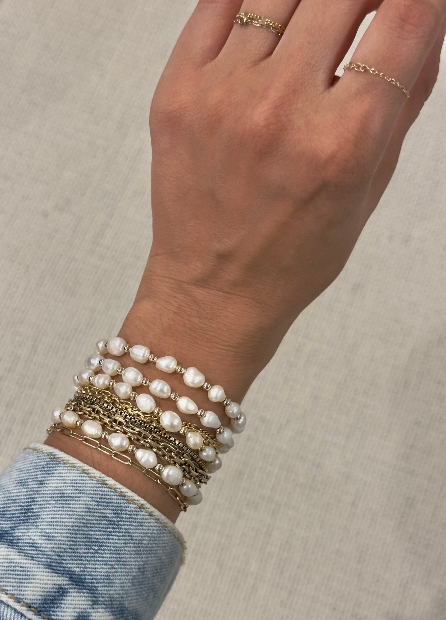 Pearl Gold Beaded Bracelet