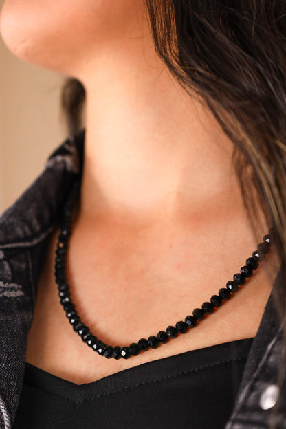 Black Crystalline Necklace
