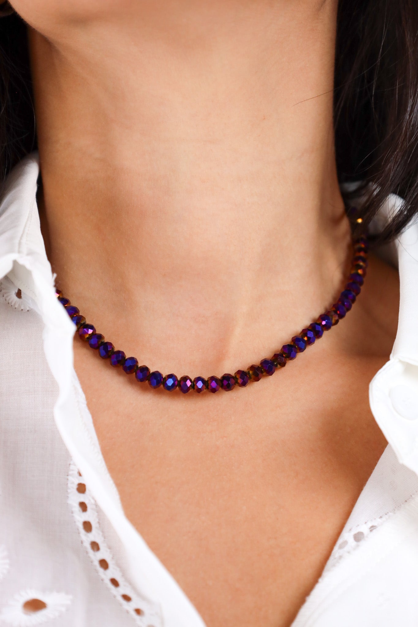 Purple Crystalline Necklace