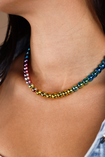 Rainbow Hematite Necklace