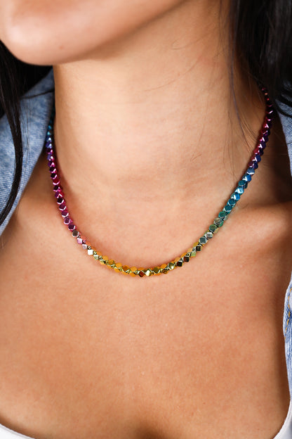 Rainbow Hematite Square