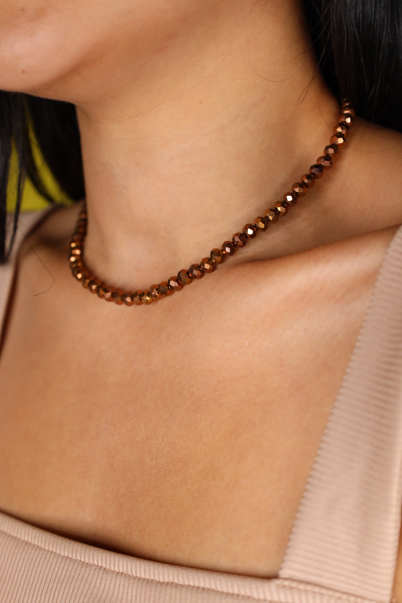 Copper Crystalline Necklace