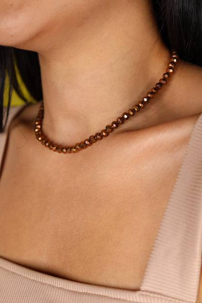 Copper Crystalline Necklace