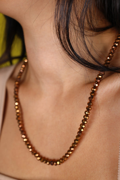 Copper Crystalline Necklace