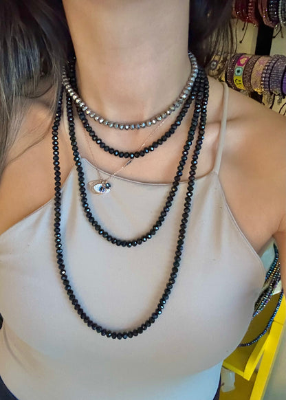 Black Crystalline Necklace
