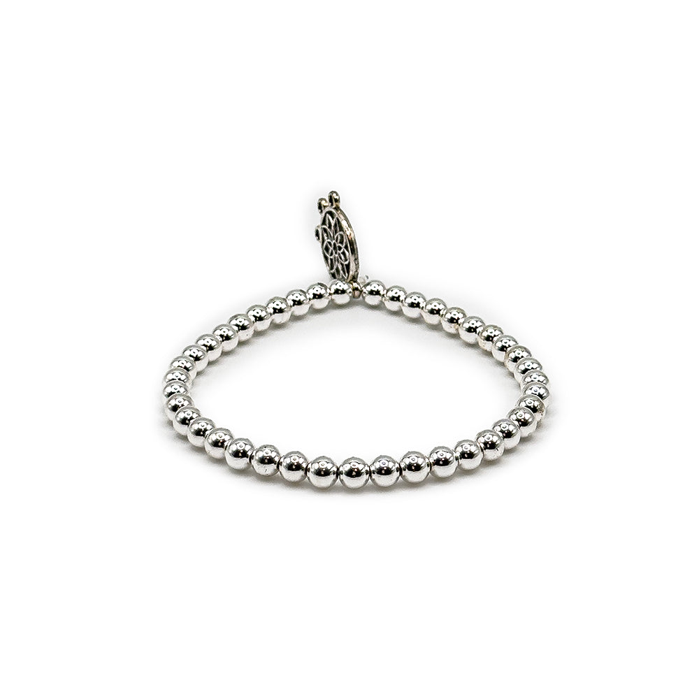 Silver Beaded Bracelet